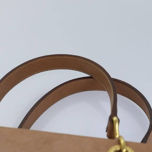 CELINE Macadam Canvas Hand Bag Pvc Leather Brown Gold - Picture 8 of 12
